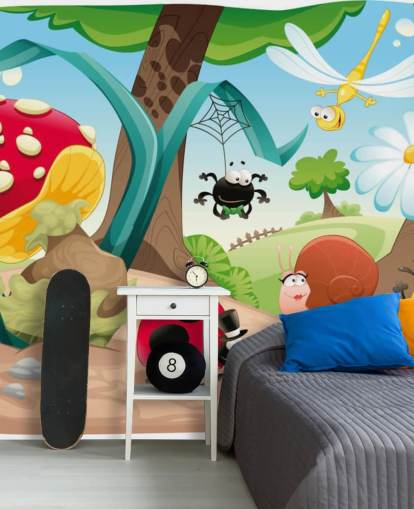 Papel pintado de dibujos animados