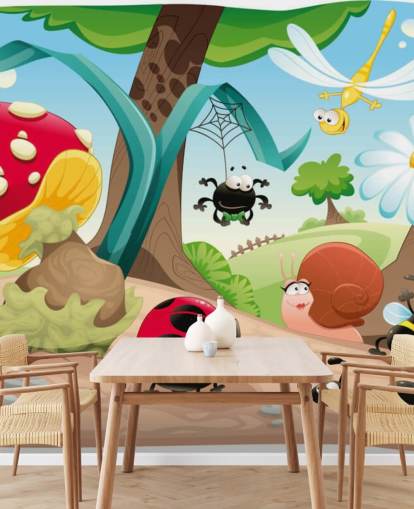 Papel pintado de dibujos animados