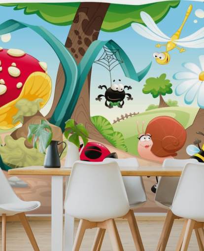 Papel pintado de dibujos animados