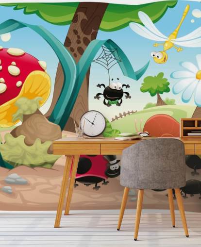 Papel pintado de dibujos animados