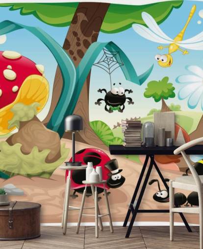 Papel pintado de dibujos animados