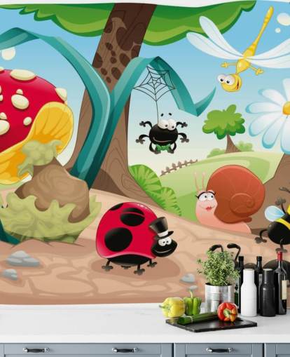 Papel pintado de dibujos animados