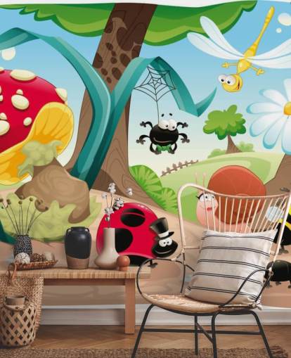 Papel pintado de dibujos animados