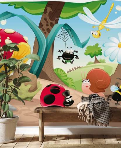 Papel pintado de dibujos animados