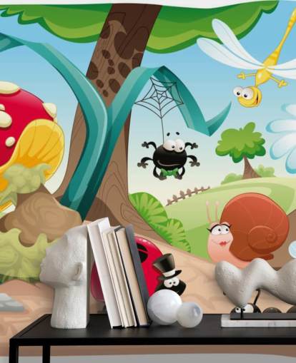 Papel pintado de dibujos animados