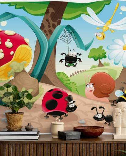 Papel pintado de dibujos animados