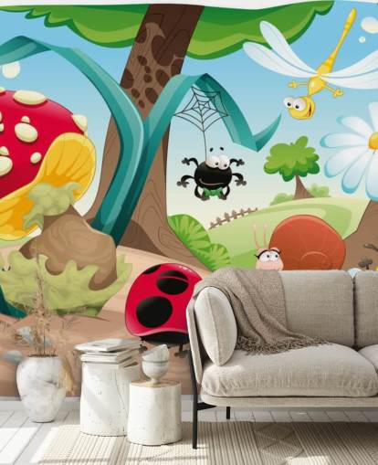 Papel pintado de dibujos animados