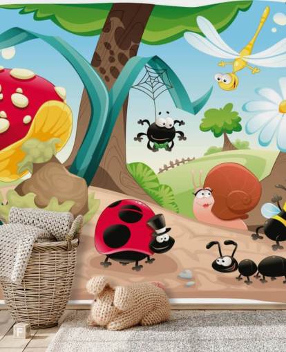 Cartoon Insect Behang Cartoon Insect Behang