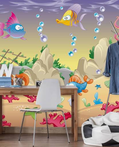 Cartoon Sea Life Achtergrond Cartoon Sea Life Achtergrond