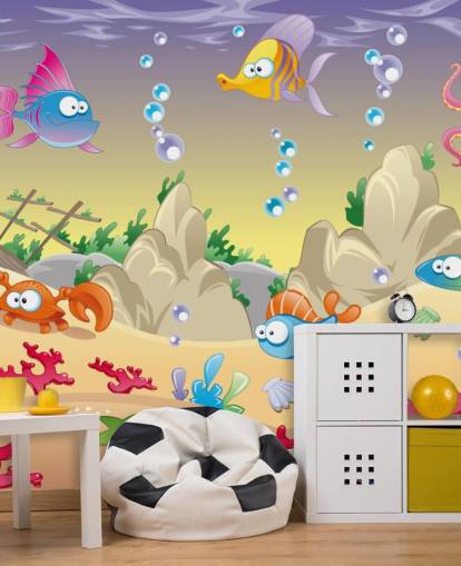 Sarjakuva Sea Life Taustakuva Sarjakuva Sea Life Taustakuva