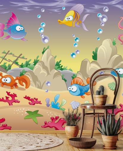 Tecknad Sea Life Bakgrund