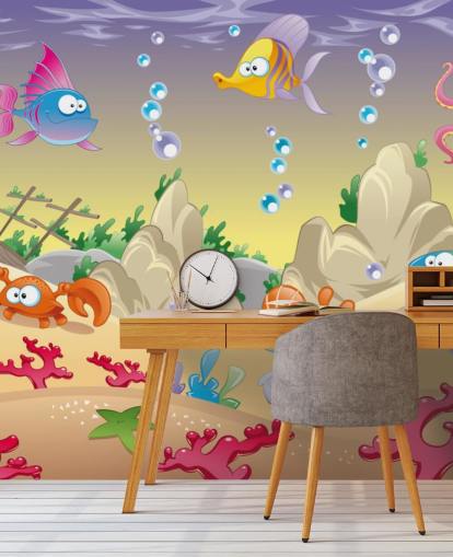 Sarjakuva Sea Life Taustakuva