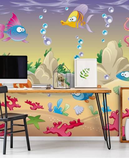 Fondo de pantalla de dibujos animados de Sea Life