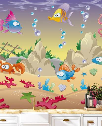 Fondo de pantalla de dibujos animados de Sea Life