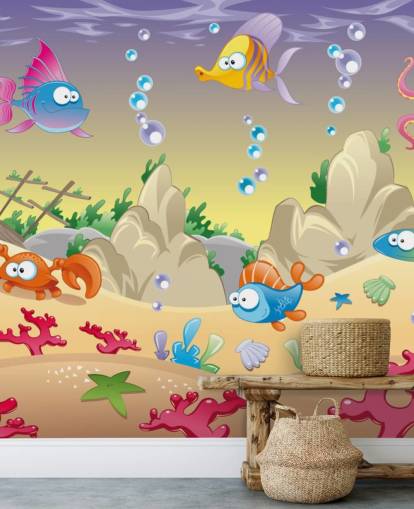Cartoon Sea Life Baggrund