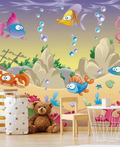 Tegneserie Sea Life Bakgrunn