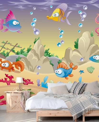 Tecknad Sea Life Bakgrund Tecknad Sea Life Bakgrund