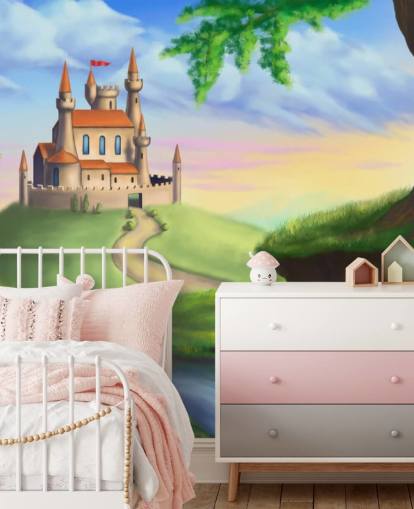 Fairy Tale Castle Bakgrunn Fairy Tale Castle Bakgrunn