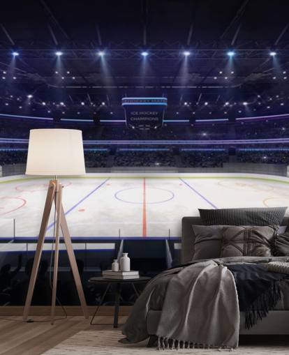 Ishockey Arena Lights Bakgrund