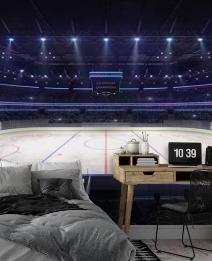 Ishockey Arena Lights Bakgrund