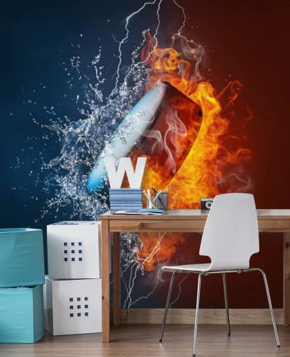 Ice Hockey Explosion Wallpaper Mural Ice Hockey Explosion Wallpaper Mural