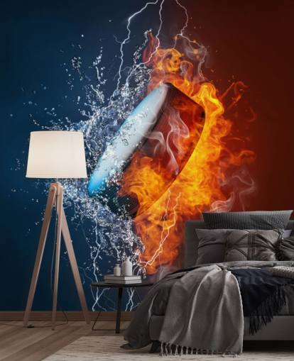 Decorazione murale con esplosione di hockey su ghiaccio Decorazione murale con esplosione di hockey su ghiaccio