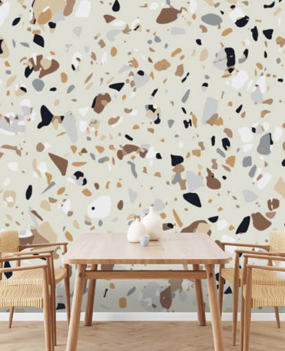 Brun og Grå Terrazzo Baggrund