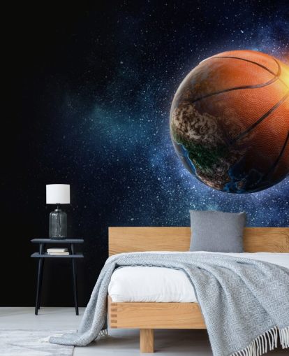 Carta da parati murale con mondo basket