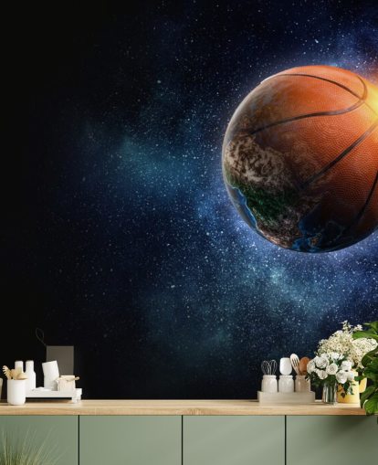 Basketball Verden Baggrund Mural Basketball Verden Baggrund Mural