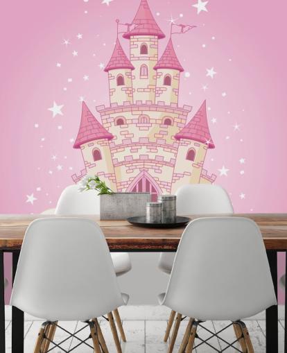 Papel Pintado Castillo Rosa