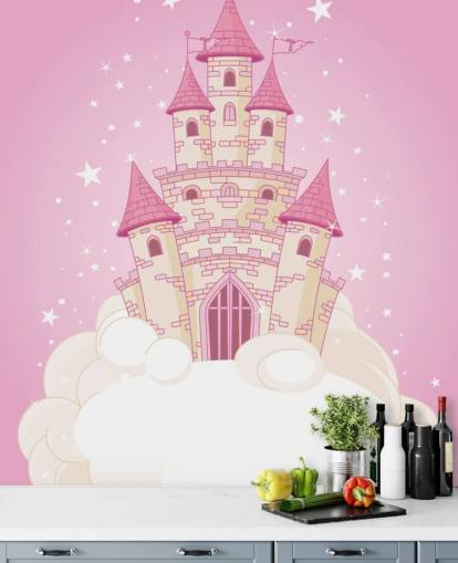 Papel Pintado Castillo Rosa