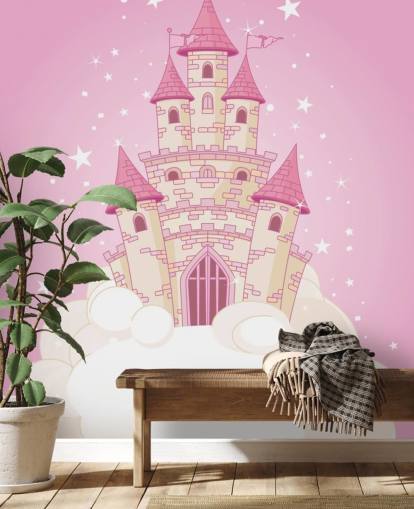 Papel Pintado Castillo Rosa