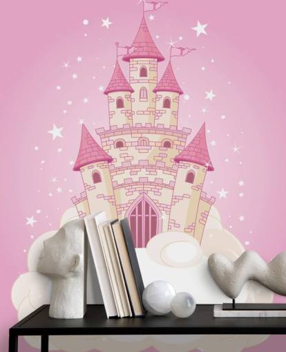 Papier Peint Château Rose