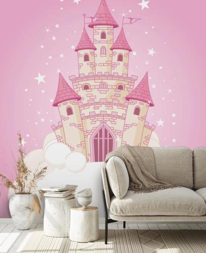 Papel Pintado Castillo Rosa