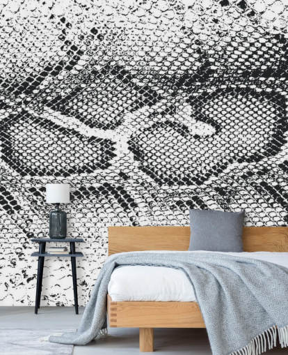 Zwart-witte slangenprint