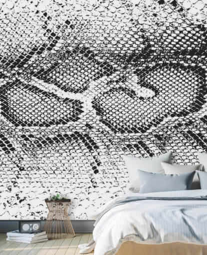 Black and White Snake Print Black and White Snake Print