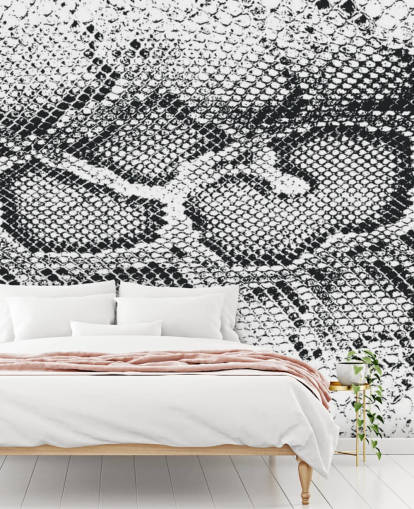 Zwart-witte slangenprint Zwart-witte slangenprint