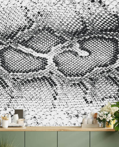 Zwart-witte slangenprint Zwart-witte slangenprint