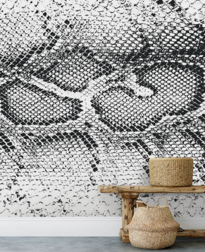 Zwart-witte slangenprint