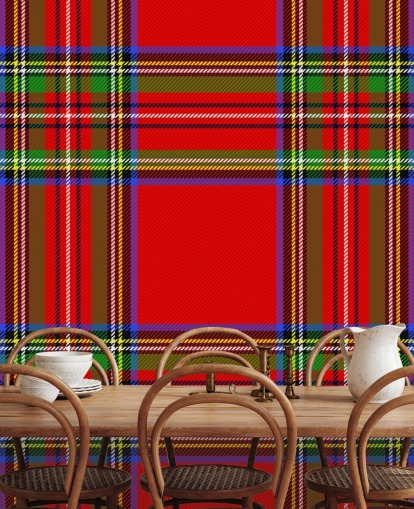 red, green and yellow tartan wallpaper