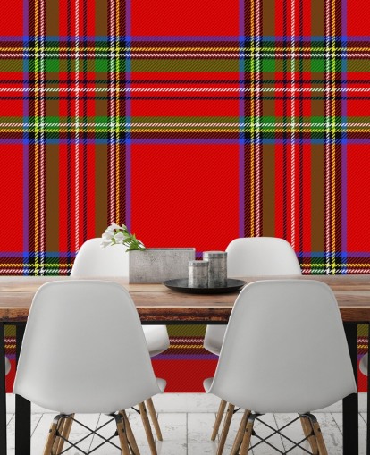 rood, groen en geel tartan behang rood, groen en geel tartan behang