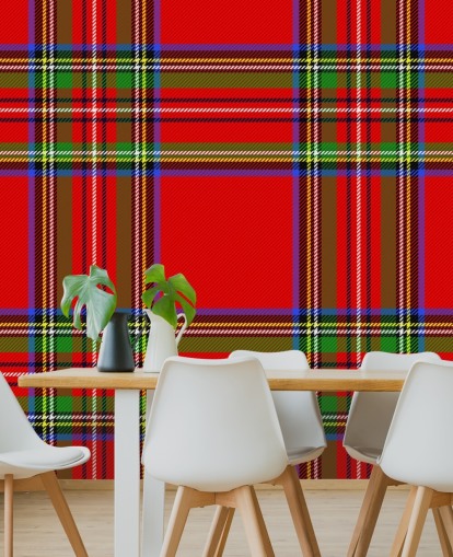 rood, groen en geel tartan behang rood, groen en geel tartan behang