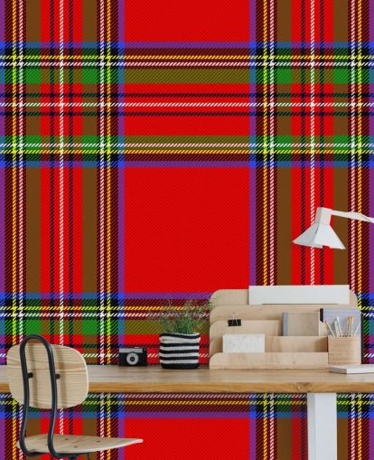 rote, grüne und gelbe Tartan-Tapete rote, grüne und gelbe Tartan-Tapete