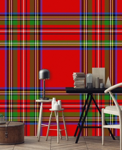 red, green and yellow tartan wallpaper