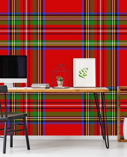 rød, grønn og gul tartan tapet rød, grønn og gul tartan tapet