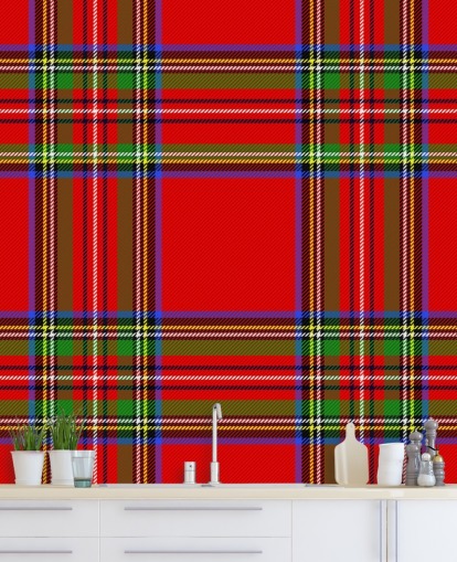 red, green and yellow tartan wallpaper