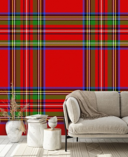 papier peint tartan rouge, vert et jaune papier peint tartan rouge, vert et jaune
