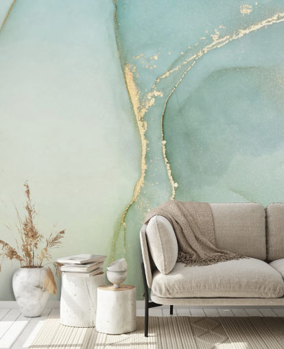 ljusgrön anpassningsbar marmor tapetväggmålning kallad Light Teal Green Marble för kök och badrum ljusgrön anpassningsbar marmor tapetväggmålning kallad Light Teal Green Marble för kök och badrum