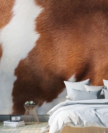 Brown and White Cow Print Mural Brown and White Cow Print Mural