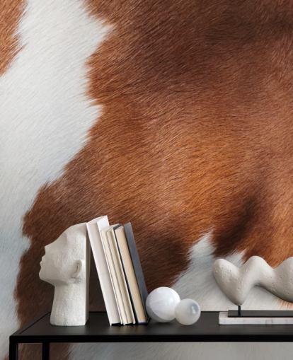 Brown and White Cow Print Mural Brown and White Cow Print Mural